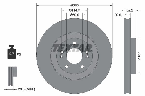 Disc frana TEXTAR PRO 92315003