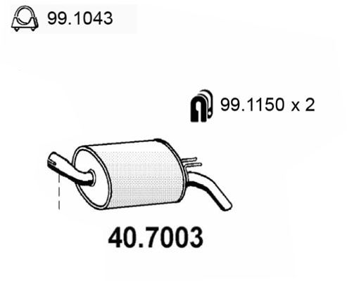 Tłumik końcowy ASSO 40.7003