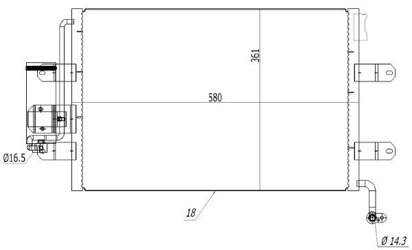 Condensator, climatizare MTR 13054746