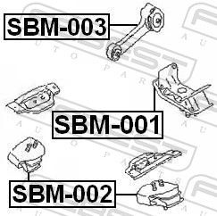Levně Uložení, manuální převodovka FEBEST SBM-001