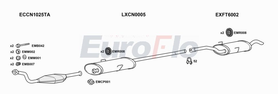 Układ wydechowy EUROFLO CNDIS19D0706LHD