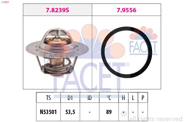 Termostat, środek chłodzący FACET 7.8297