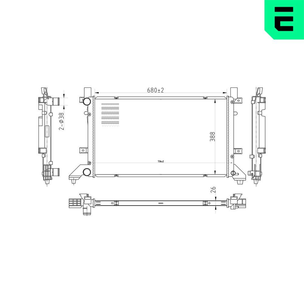Radiator, racire motor ERA 673216