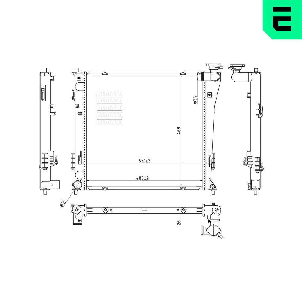 Radiator, racire motor ERA 673052