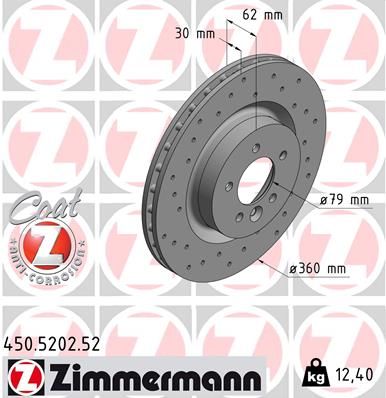 Brzdový kotouč ZIMMERMANN 450.5202.52