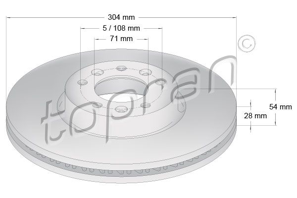 Tarcza hamulcowa TOPRAN 631 155