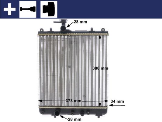 Radiator, racire motor MAHLE CR 1514 000S
