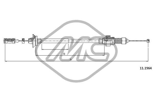 Linka gazu METALCAUCHO 80900