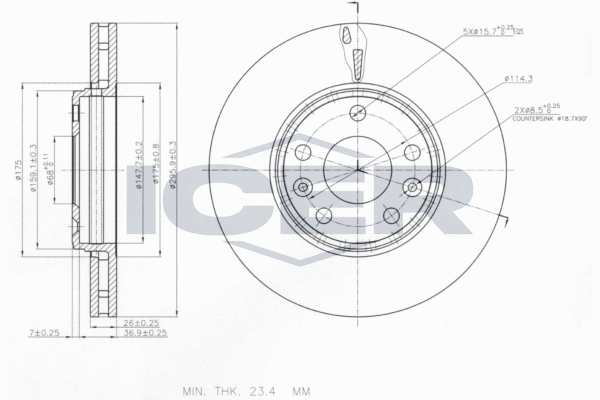 Tarcza hamulcowa ICER 78BD4668-2