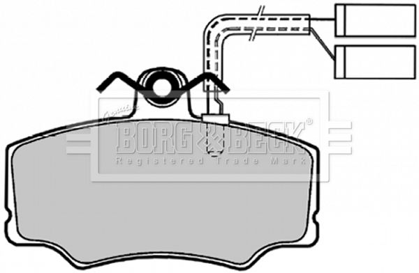 Zestaw klocków hamulcowych, hamulce tarczowe BORG & BECK BBP1139