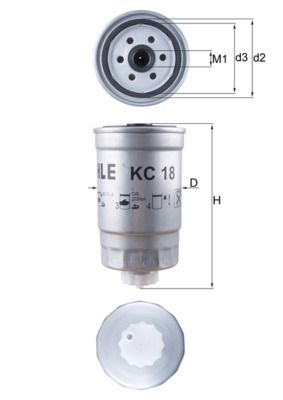 Palivový filter MAHLE KC 18