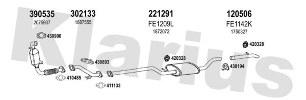 Układ wydechowy KLARIUS 362282E