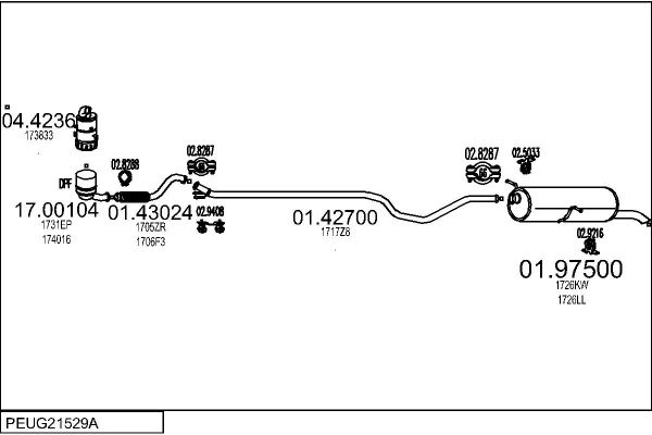 Układ wydechowy MTS PEUG21529A017993