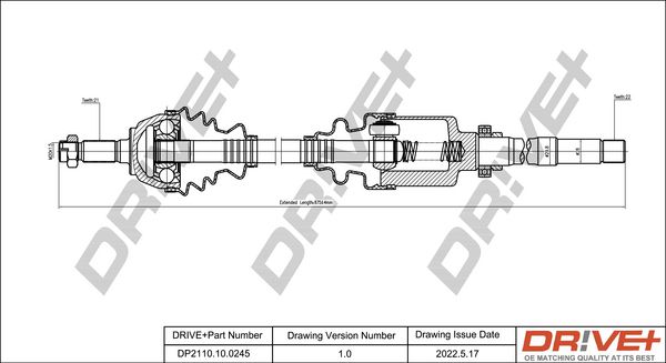 Wał napędowy DR!VE+ DP2110.10.0245