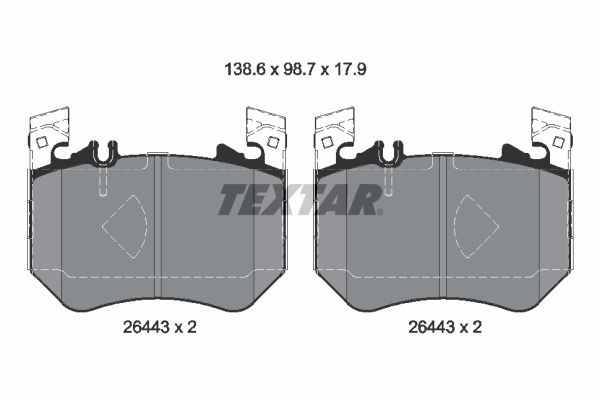 Sada brzdových platničiek kotúčovej brzdy TEXTAR 2644301
