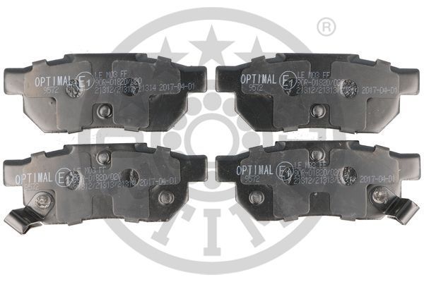 Zestaw klocków hamulcowych, hamulce tarczowe OPTIMAL BP-09572