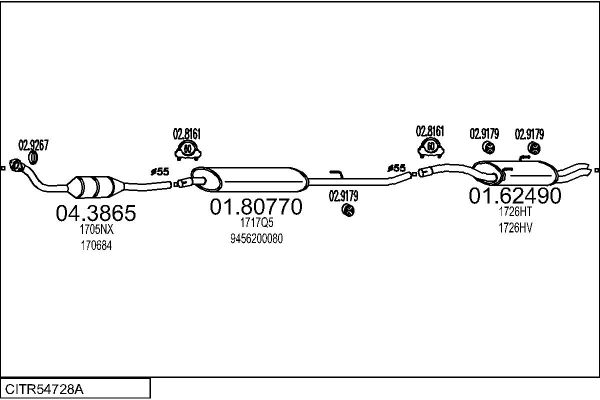 Układ wydechowy MTS CITR54728A027965