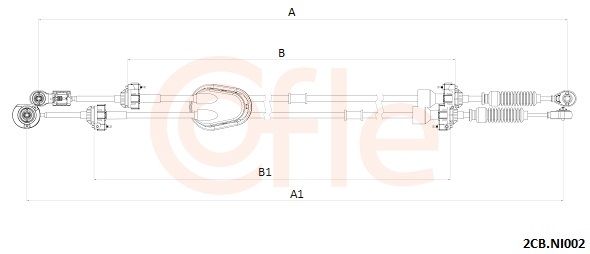 cablu,transmisie manuala COFLE 2CB.NI002