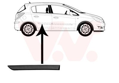 Levně Ozdobná / ochranná lišta, dveře VAN WEZEL 3750426