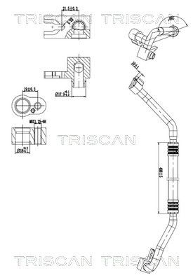 Przewód wysokiego/niskiego ciśnienia, klimatyzacja TRISCAN 901011042
