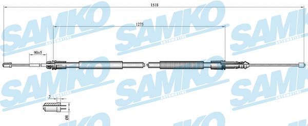 Cięgło, hamulec postojowy SAMKO C1041B