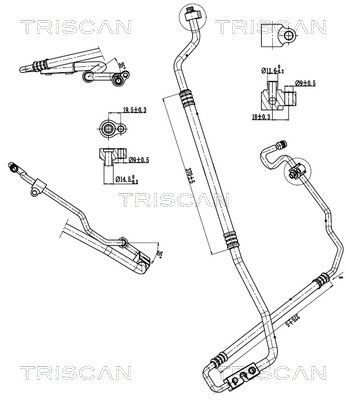 conducta presiune variabila,aer conditionat TRISCAN 9010 16054