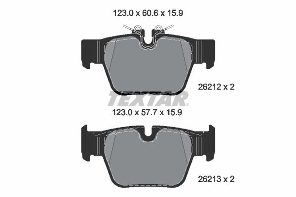 Sada brzdových platničiek kotúčovej brzdy TEXTAR 2621201