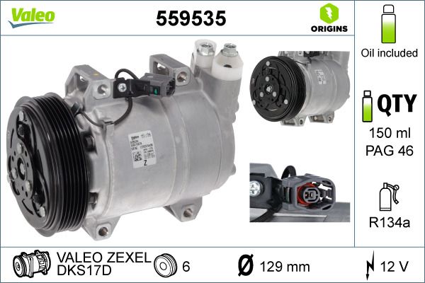 Levně Kompresor, klimatizace VALEO 559535
