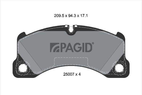Zestaw klocków hamulcowych, hamulce tarczowe PAGID T2056N
