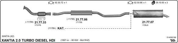 Układ wydechowy IMASAF 514000166