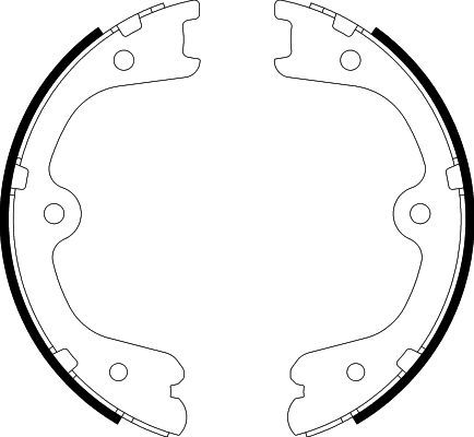 Zestaw szczęk hamulcowych, hamulec postojowy HELLA 8DA 355 050-851