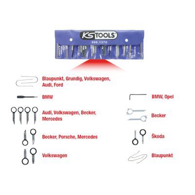 Set montat /demontat, radio KS TOOLS 500.1370