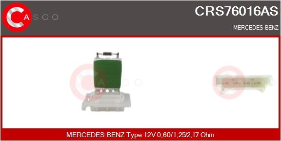 Odpor, vnitřní tlakový ventilátor CASCO CRS76016AS
