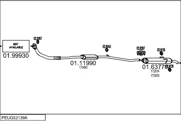 Układ wydechowy MTS PEUG52139A002310