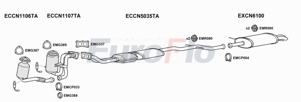 Układ wydechowy EUROFLO CNC5303001A00