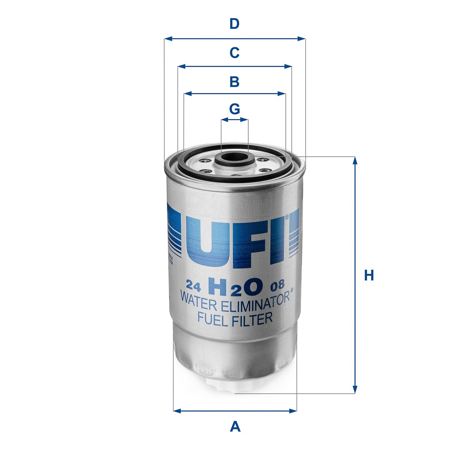 Palivový filter UFI 24.H2O.08