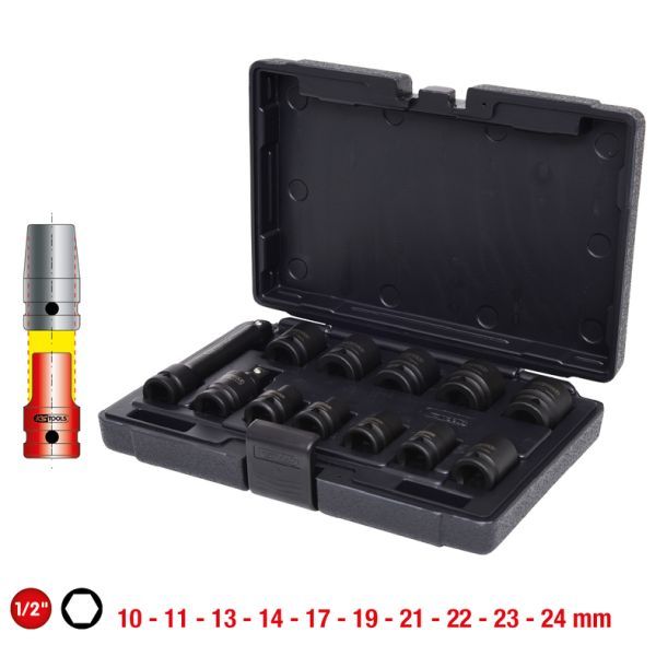 Set capete chei tubulare impact KS TOOLS 515.0112