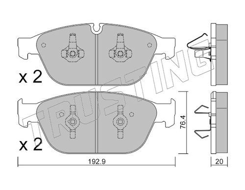 Piduriklotsi komplekt,ketaspidur
