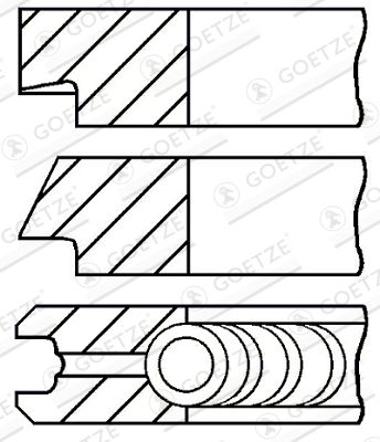 Set segmenti piston GOETZE ENGINE 08-138200-00