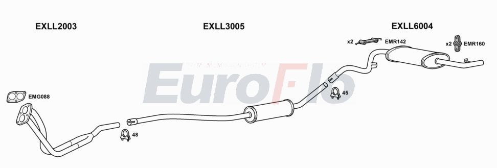 Układ wydechowy EUROFLO LLNIV163001A00