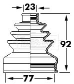 Zestaw osłon, wał napędowy BORG & BECK BCB6123