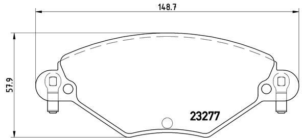 Zestaw klocków hamulcowych, hamulce tarczowe BREMBO P 61 071