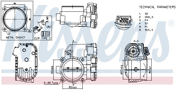 Korpus przepustnicy NISSENS 955150