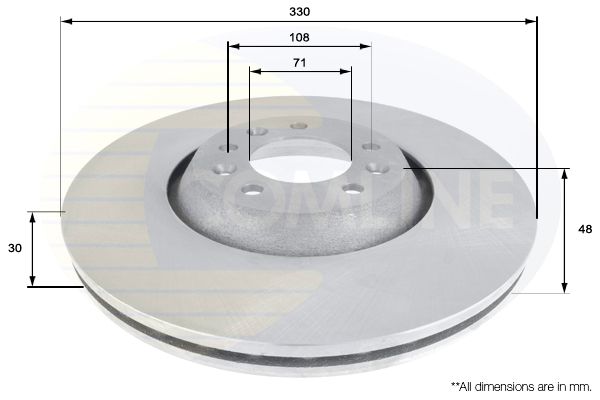 Tarcza hamulcowa COMLINE ADC1552V