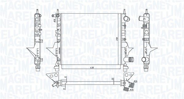 Chłodnica, układ chłodzenia silnika MAGNETI MARELLI 350213171800
