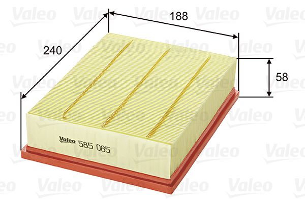 Vzduchový filtr VALEO 585085