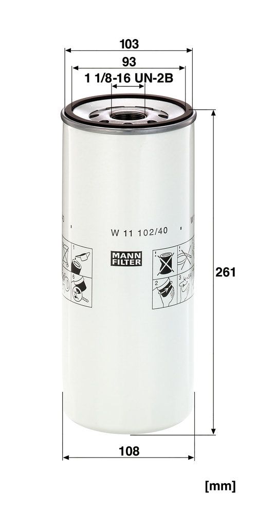 Levně Olejový filtr MANN-FILTER W 11 102/40