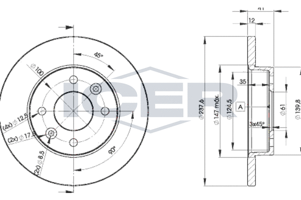 Tarcza hamulcowa ICER 78BD4705-2