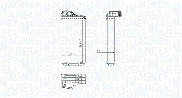 Wymiennik ciepła, ogrzewanie wnętrza MAGNETI MARELLI 350218411000