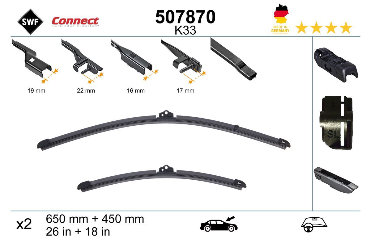 Pióro wycieraczki SWF 507870